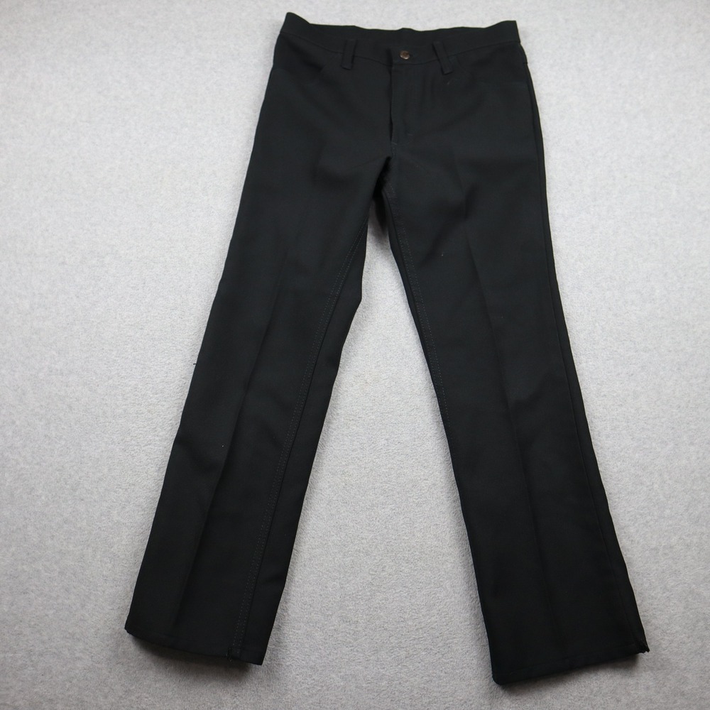 Wrangler Wrancher Dress Jeans Mens 32x29 Black Polyester Western Flare 82BK
